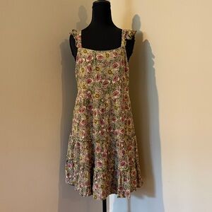 Maurices Floral Mini Dress - Pink, Green, and Yellow
